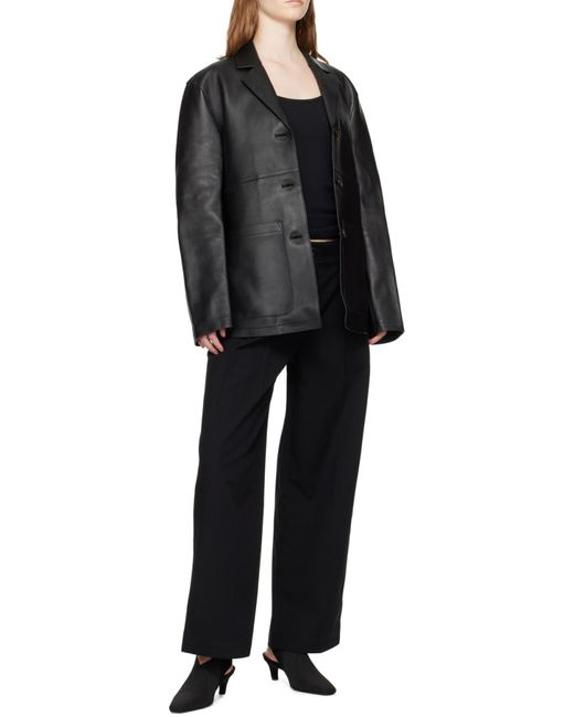 Totême Black Totême Wide-Leg Trousers