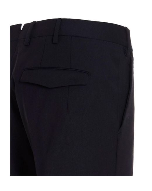 Pt Pantaloni Blue Pt Torino Master Creased Wool Pants for men