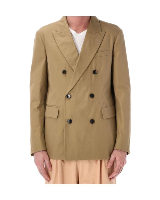 Dries Van Noten Natural Double Breasted Jacket for men