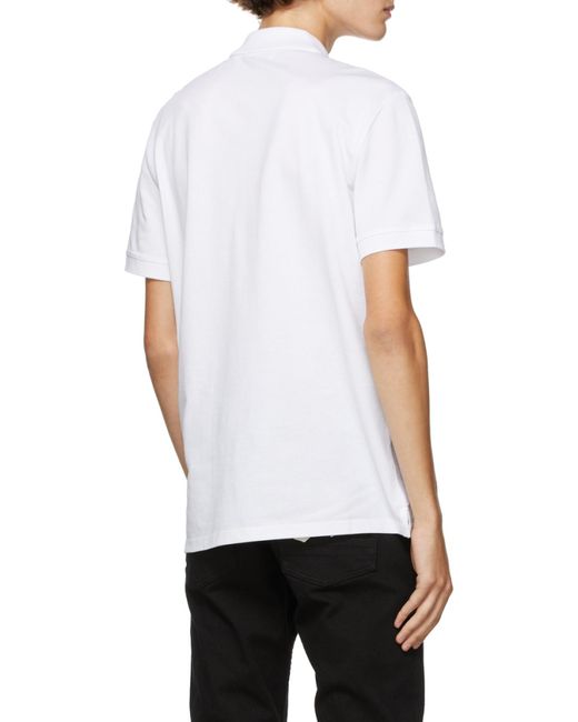 McQueen White Skull Patch Polo Shirt for men
