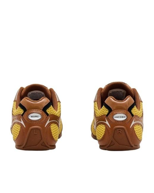 Marc Jacobs Brown The 72 Spring Mesh-Panelled Leather Sneakers