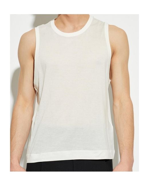 AMI White Ami Sleeveless Tank Top for men
