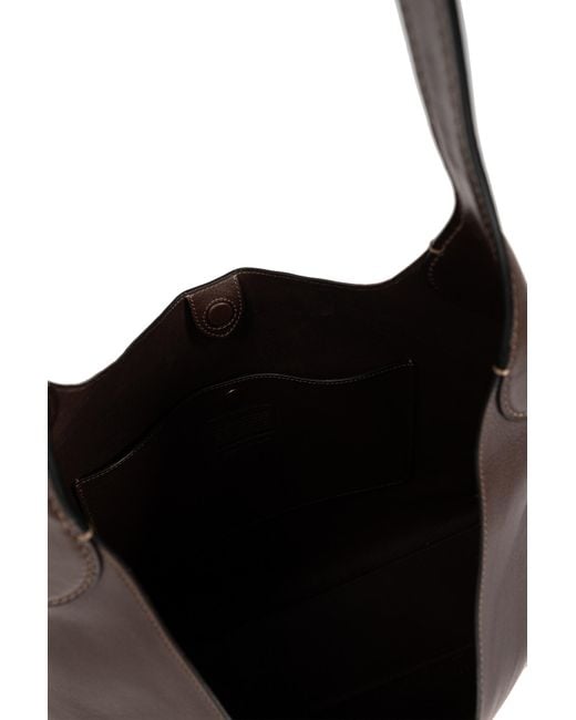 COACH Brown Brooklyn 39 Logo Detailed Shoulder Bag
