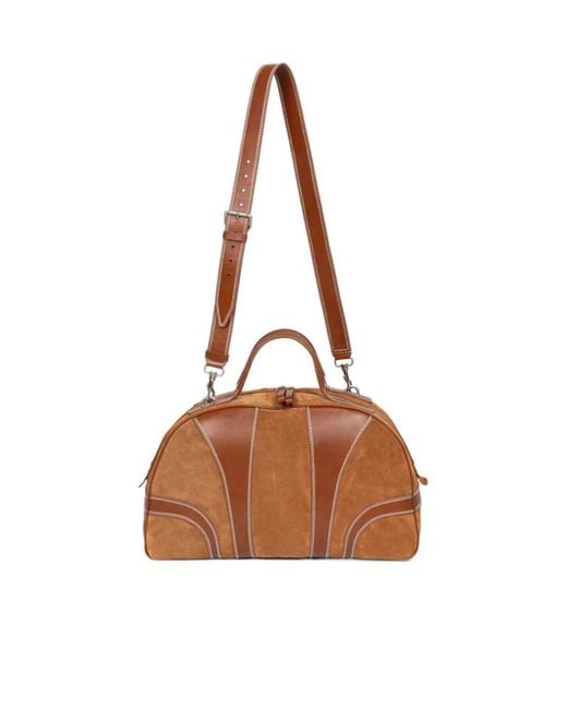 Dries Van Noten Brown Top Handle Shoulder Bag for men