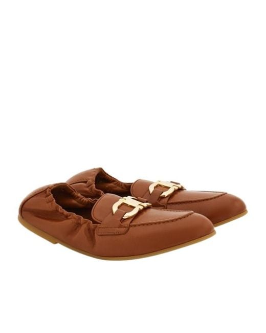 Ferragamo Brown Jodie Elasticated Loafer