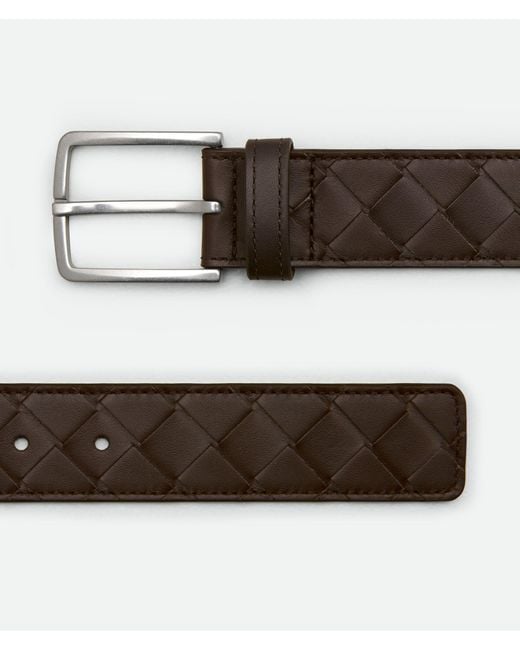 Bottega Veneta Black Intrecciato Belt for men
