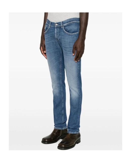 Dondup Blue Belt Loop Jeans for men
