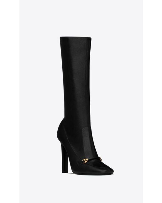Saint Laurent Black Camden Heeled Boots