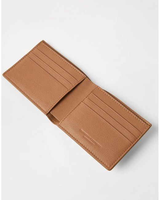 Brunello Cucinelli White Nubuck Bifold Wallet for men