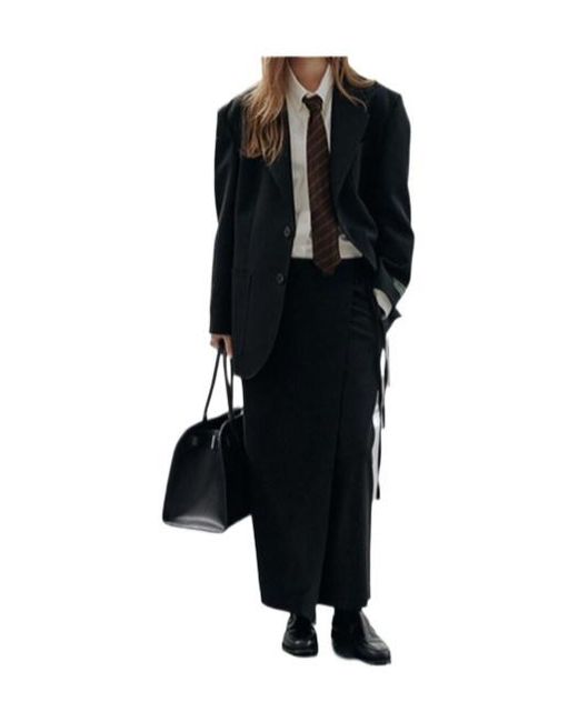 DUNST Black Maxi Wrap Skirt