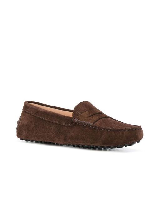 Tod's Brown Gommino Suede Driving Moccasins