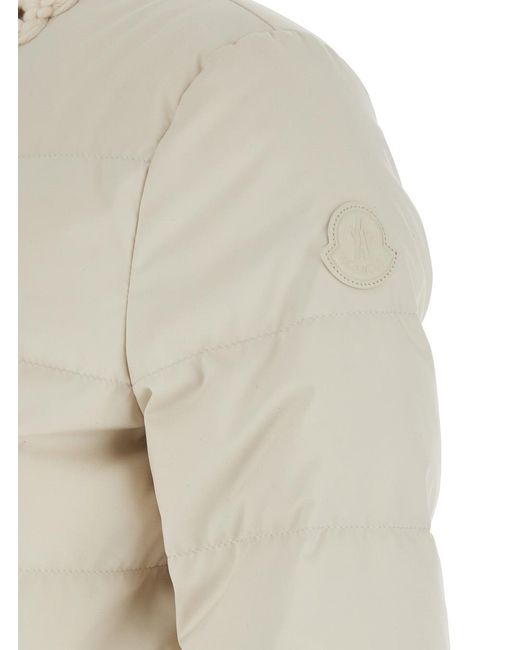 Moncler White Braid-Trimmed Quilted Jacket