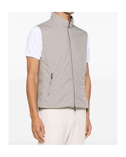 Moorer Multicolor Stand-Neck Vest for men