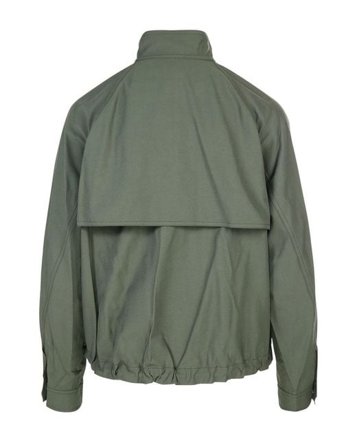 KENZO Green Cropped Tiger Patch Jacket