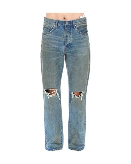 Purple Brand Blue Belt Loop Jeans for men