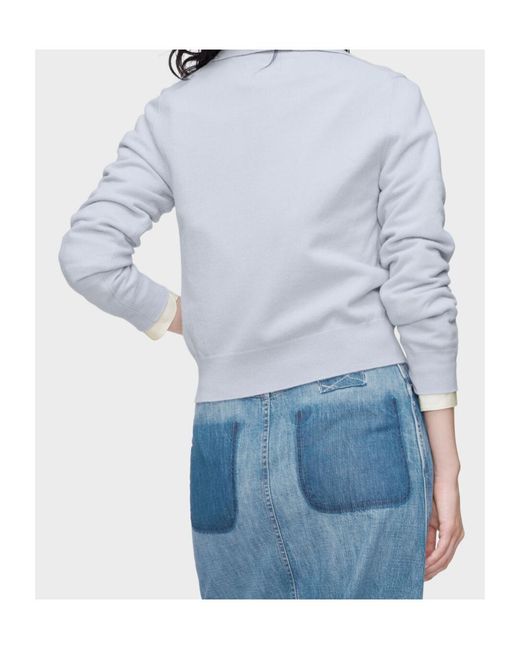 Maison Margiela White Polo Knitted Top