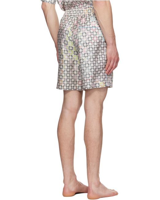 Givenchy Multicolor Logo Printed Drawstring Bermuda Shorts for men