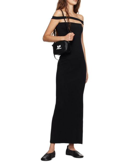 Courreges Black Courrèges Reedition Logo Patch Zip-Up Shoulder Bag