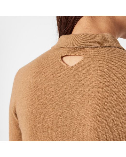 Prada Natural Ribbed-Knit Sweater
