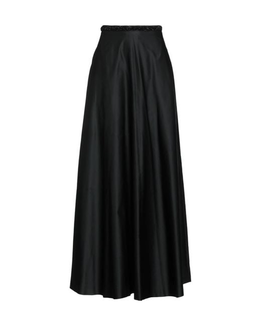 Max Mara Black Versatile Solid Taffeta Skirt