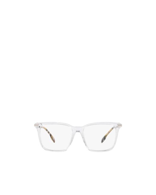 Burberry White Eyewear Square Frame Glasses for men