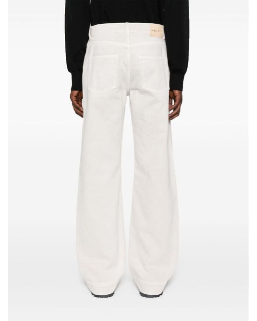 McQueen White Logo Patch Wide-Leg Jeans for men