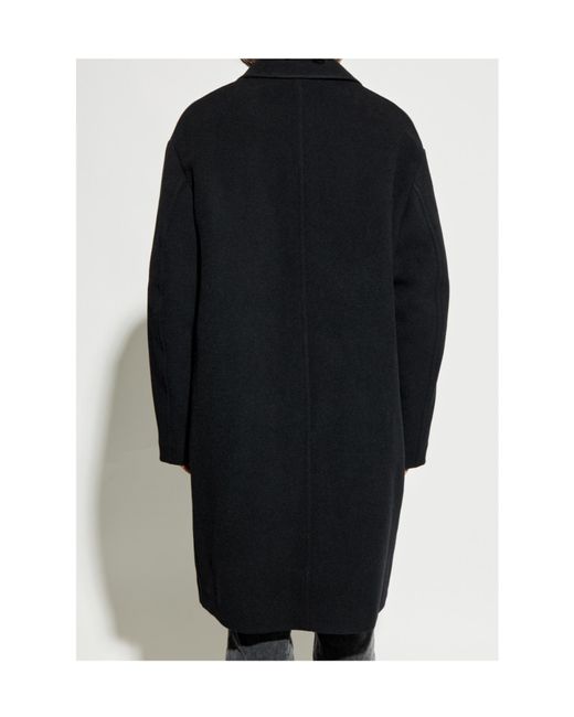 Isabel Marant Black Collared Button-Fastening Coat for men