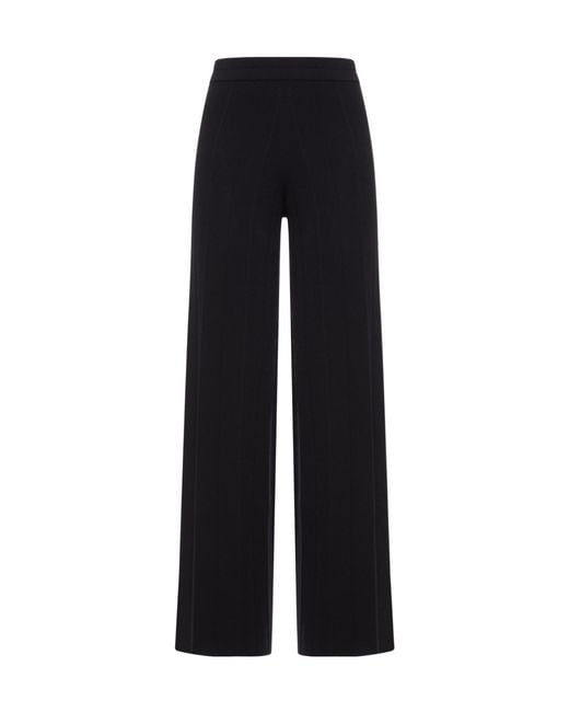 Max Mara Black Straight-Leg Trousers