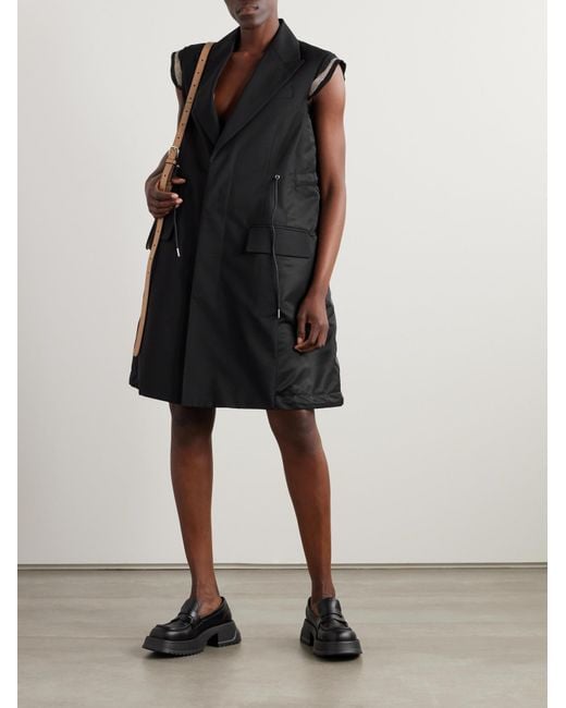 Sacai Black Sleeveless Coat