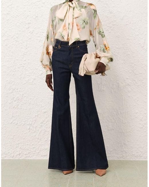 Zimmermann Natural Carousel Burnout Blouse