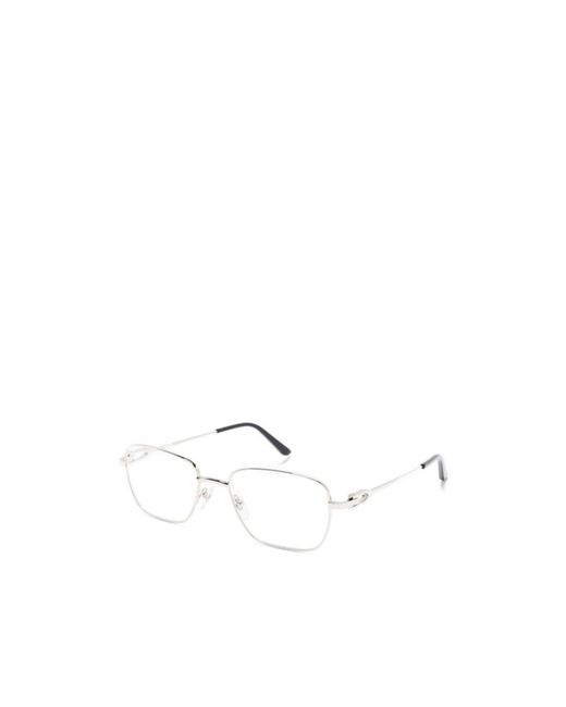 Cartier White Rectangle-Frame Glasses for men