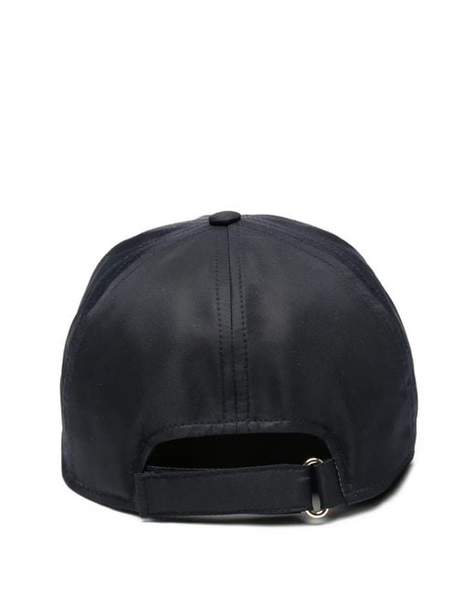 Borsalino Blue Hiker Logo-Plaque Baseball Cap