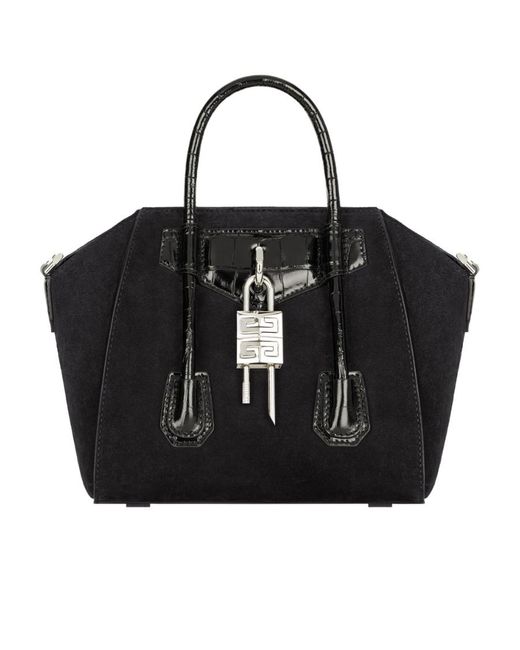 Givenchy Black Mini Antigona Lock Bag