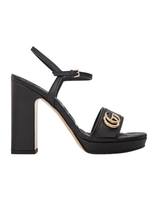 Gucci Black Simple High-Heeled Sandals