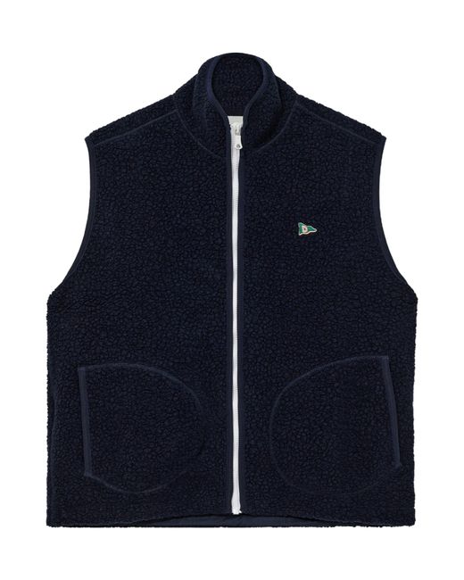 Drake's Blue Sleeveless Vest for men