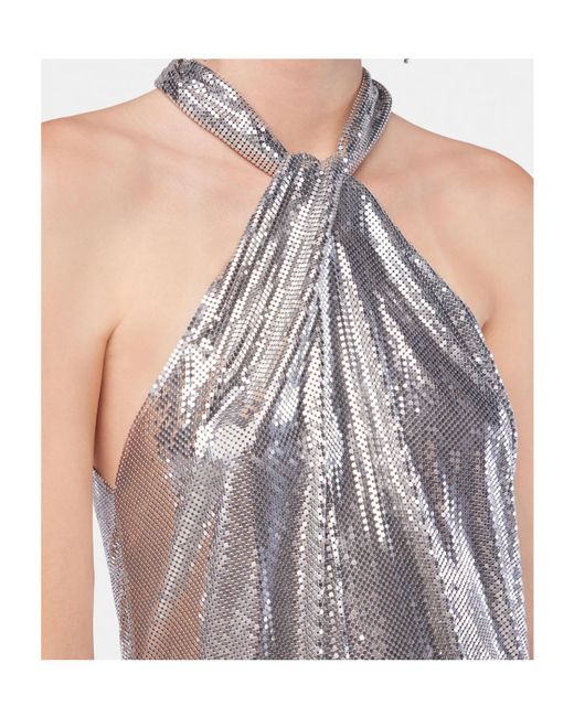 Rabanne Gray Rabanne Mesh Tank Top