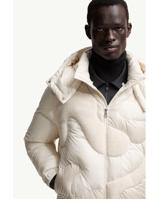 Moncler Natural Zip-Up Quilted Jacket for men