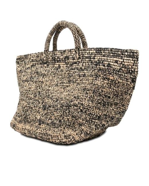 IBELIV Metallic Vanilla Woven Tote Bag