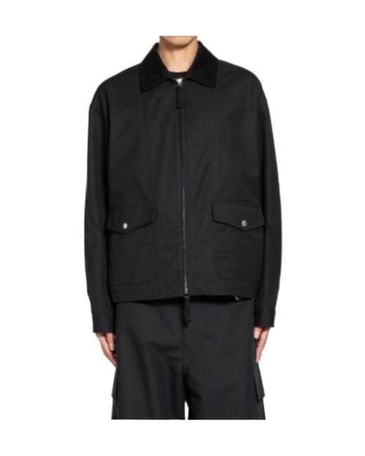 Comme des Garçons Black Zip-Up Flap-Pocket Jacket for men