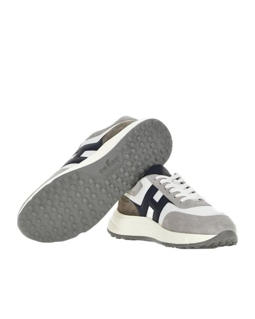 Hogan White Round-Toe Sneakers for men