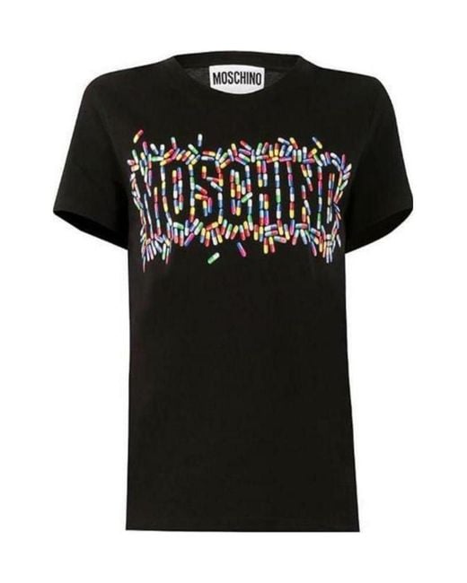 Moschino Black Capsule Logo Printed T-Shirt