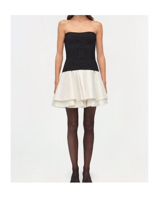Jonathan Simkhai Black Isabelle Off-Shoulder Mini Dress