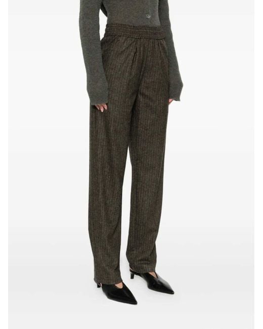 Isabel Marant Green Elastic Waist Casual Pants