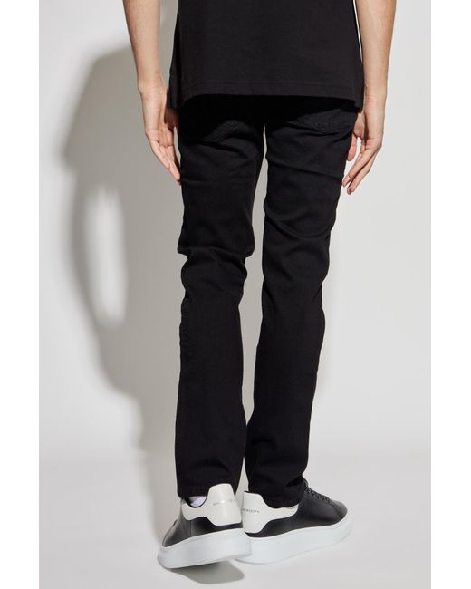 Versace Jeans Black Couture Logo Patch Skinny Jeans for men