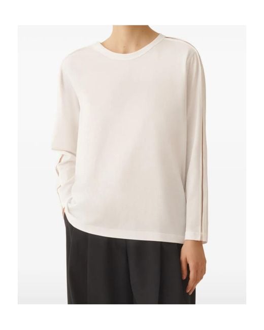 Fabiana Filippi White Long-Sleeved T-Shirt