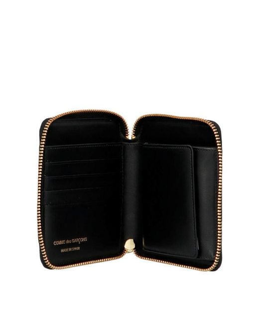 Comme des Garçons Black Polka Dot Zipper Wallet for men