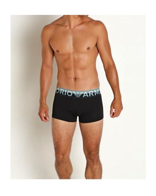 Emporio Armani Blue Elastic Waist Panties for men