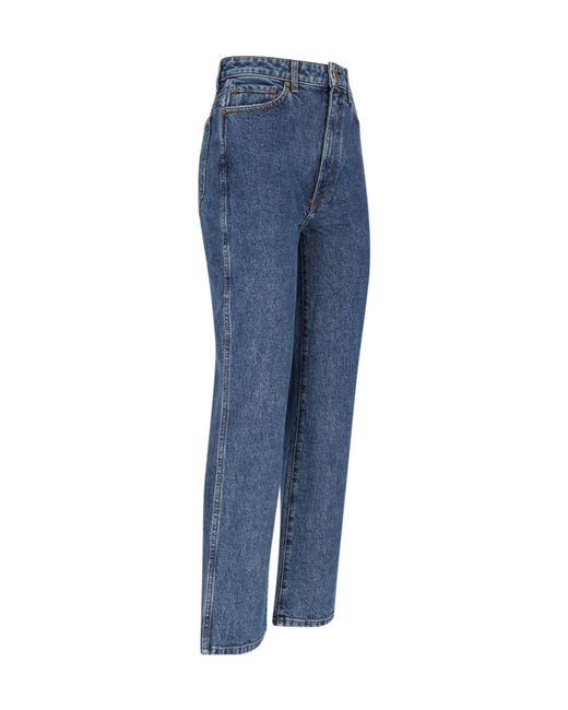 Khaite Blue Abigail Straight-Leg Jeans