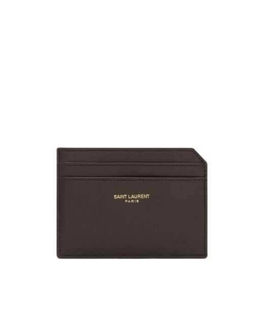 Saint Laurent Black Letter Card Holder for men