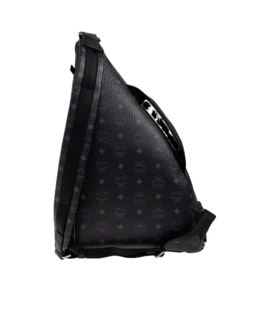 MCM Black Adjustable-Strap Sling Back for men